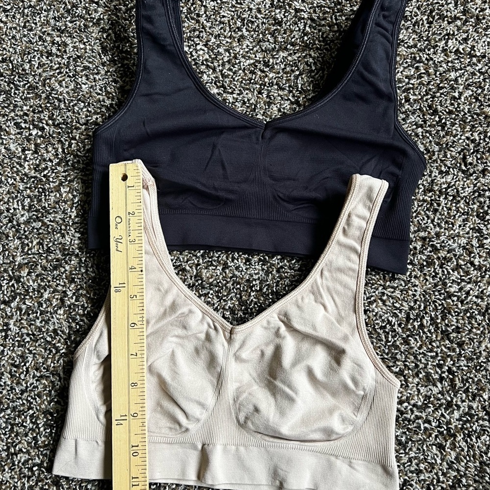 Bali Wireless Comfort Bralettes - Black & Nude - Picture 2 of 3